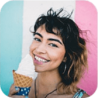 Girl with ice cream in a cone