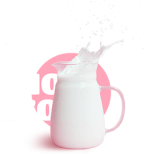 jug of milk from which ice cream is made